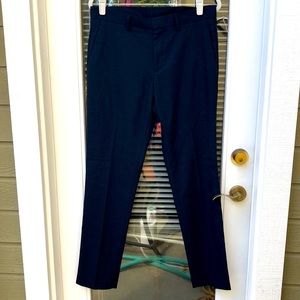 Perry Ellis Portfolio navy blue small checkered print dress pants